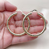 Oro Laminado Large Hoop, Gold Filled Style Hollow Design, Polished, Golden Finish, 02.213.0227.50
