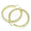 Oro Laminado Large Hoop, Gold Filled Style Hollow Design, Polished, Golden Finish, 02.213.0227.50