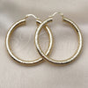 Oro Laminado Large Hoop, Gold Filled Style Hollow Design, Polished, Golden Finish, 02.213.0227.50