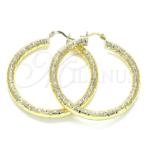 Gold Filled Hoop Earrings — Large Hoop Hollow Design Polished 02. — main product view — SKU 145082 | Oro Laminado aretes de aro — Large Hoop Hollow diseño pulido 02. — SKU 145082