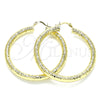 Oro Laminado Large Hoop, Gold Filled Style Hollow Design, Polished, Golden Finish, 02.213.0227.50