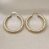 Oro Laminado Medium Hoop, Gold Filled Style Hollow Design, Diamond Cutting Finish, Golden Finish, 02.213.0313.40