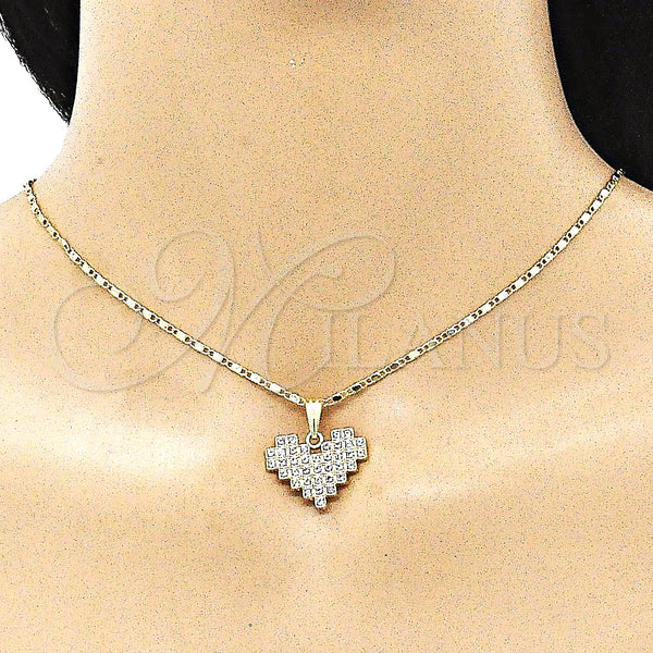 Gold Filled Ring — Earring and Pendant Adult Set Heart Design with — alternate product view — SKU 145099 | Oro Laminado anillo — Earring and Pendant Adult Set corazón diseño with — SKU 145099