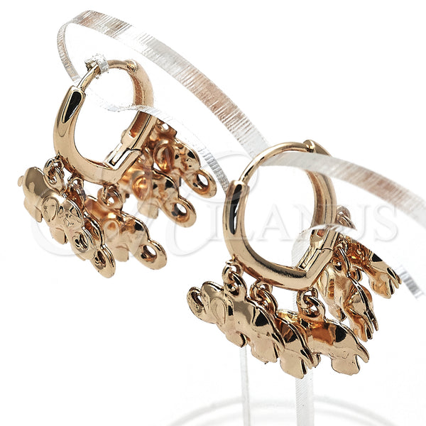 Gold Filled Hoop Earrings — Huggie Hoop Elephant Design Polished 02.63. — main product view — SKU 145113 | Oro Laminado aretes de aro — Huggie Hoop Elephant diseño pulido 02.63. — SKU 145113