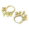 Oro Laminado Huggie Hoop, Gold Filled Style Ball Design, Polished, Golden Finish, 02.63.2717.15
