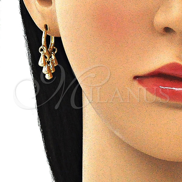 Gold Filled Hoop Earrings — Huggie Hoop Teardrop Design Polished 02.63. — alternate product view — SKU 145115 | Oro Laminado aretes de aro — Huggie Hoop Teardrop diseño pulido 02.63. — SKU 145115