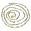 Oro Laminado Basic Necklace, Gold Filled Style Mariner Design, Diamond Cutting Finish, Golden Finish, 04.213.0243.18 (03 MM Thickness, 18 Inches Length)