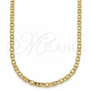 Oro Laminado Basic Necklace, Gold Filled Style Mariner Design, Diamond Cutting Finish, Golden Finish, 04.213.0243.18 (03 MM Thickness, 18 Inches Length)