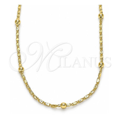 Oro Laminado Basic Necklace, Gold Filled Style Polished, Golden Finish, 04.213.0228.18 (02 MM Thickness, 18 Inches Length)