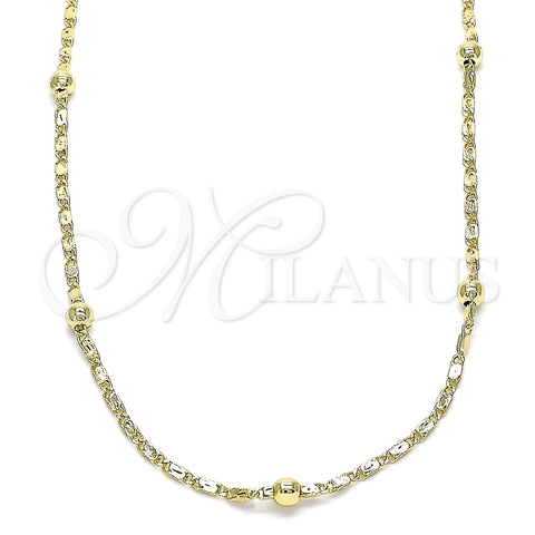 Oro Laminado Basic Necklace, Gold Filled Style Polished, Golden Finish, 04.213.0228.18 (02 MM Thickness, 18 Inches Length)