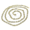 Oro Laminado Basic Necklace, Gold Filled Style Mariner Design, Diamond Cutting Finish, Golden Finish, 04.213.0247.22 (0.80 Gauge, 04 MM Thickness, 22 Inches Length)