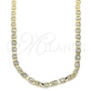 Oro Laminado Basic Necklace, Gold Filled Style Mariner Design, Diamond Cutting Finish, Golden Finish, 04.213.0247.22 (0.80 Gauge, 04 MM Thickness, 22 Inches Length)