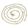 Oro Laminado Basic Necklace, Gold Filled Style Rolo Design, Polished, Golden Finish, 04.213.0248.18 (01 MM Thickness, 18 Inches Length)