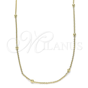 Gold Filled Necklace — Basic Necklace Rolo Design Polished 04. 01 MM — main product view — SKU 145142 | Oro Laminado collar — básico Necklace Rolo diseño pulido 04. 01 MM — SKU 145142
