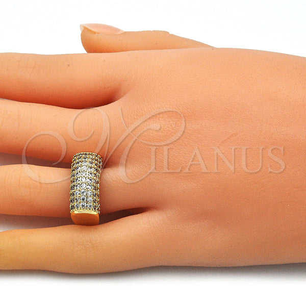 Gold Filled Ring — Multi Stone Ring with White Micro Pave Polished — main product view — SKU 145148 | Oro Laminado anillo — Multi Stone Ring with blanco Micro Pave pulido — SKU 145148
