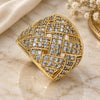 Oro Laminado Multi Stone Ring, Gold Filled Style with White Micro Pave, Polished, Golden Finish, 01.346.0013.08 (Size 8)