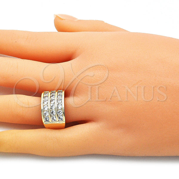 Gold Filled Ring — Multi Stone Ring with White Cubic Zirconia Polished — main product view — SKU 145185 | Oro Laminado anillo — Multi Stone Ring with blanco Cubic Zirconia pulido — SKU 145185