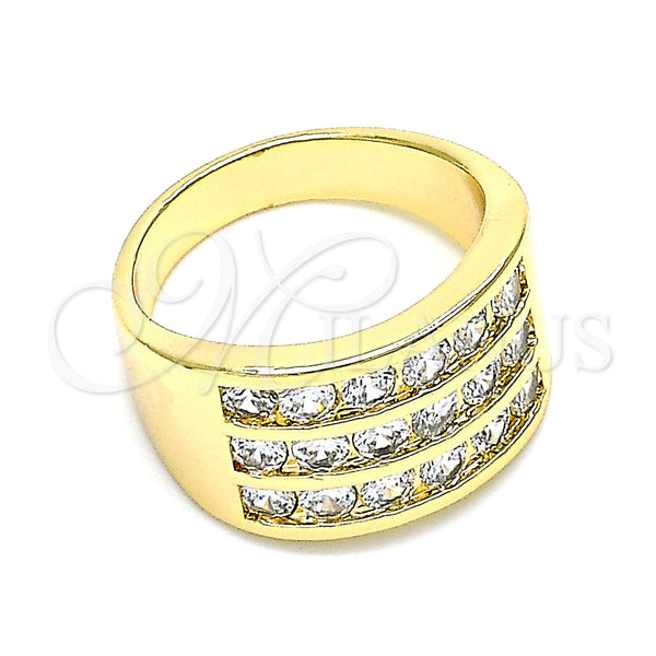 Gold Filled Ring — Multi Stone Ring with White Cubic Zirconia Polished — alternate product view — SKU 145185 | Oro Laminado anillo — Multi Stone Ring with blanco Cubic Zirconia pulido — SKU 145185