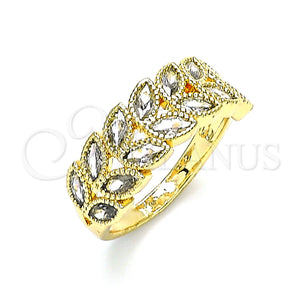 Gold Filled Ring — Multi Stone Ring Leaf Design with White Cubic — main product view — SKU 145215 | Oro Laminado anillo — Multi Stone Ring Leaf diseño with blanco Cubic — SKU 145215