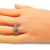 Oro Laminado Multi Stone Ring, Gold Filled Style Leaf Design, with Garnet Cubic Zirconia, Polished, Golden Finish, 01.346.0019.2.08 (Size 8)