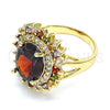 Oro Laminado Multi Stone Ring, Gold Filled Style with Multicolor Cubic Zirconia, Polished, Golden Finish, 01.346.0021.1.07 (Size 7)