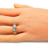 Oro Laminado Multi Stone Ring, Gold Filled Style with Multicolor Cubic Zirconia, Polished, Golden Finish, 01.346.0023.1.09 (Size 9)