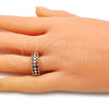 Oro Laminado Multi Stone Ring, Gold Filled Style with Garnet Cubic Zirconia, Polished, Golden Finish, 01.346.0023.2.09 (Size 9)
