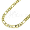 Oro Laminado Basic Necklace, Gold Filled Style Figaro Design, Polished, Golden Finish, 03.213.0095.28 (09 MM Thickness, 28 Inches Length)