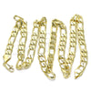 Oro Laminado Basic Necklace, Gold Filled Style Figaro Design, Polished, Golden Finish, 03.213.0095.28 (09 MM Thickness, 28 Inches Length)