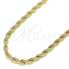 Oro Laminado Basic Necklace, Gold Filled Style Rope Design, Polished, Golden Finish, 04.213.0206.26 (06 MM Thickness, 26 Inches Length)