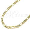 Oro Laminado Basic Necklace, Gold Filled Style Figaro Design, Polished, Golden Finish, 04.213.0252.24 (06 MM Thickness, 24 Inches Length)
