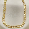 Oro Laminado Basic Necklace, Gold Filled Style Figaro Design, Polished, Golden Finish, 04.213.0252.24 (06 MM Thickness, 24 Inches Length)