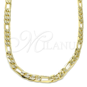 Gold Filled Necklace — Basic Necklace Figaro Design Polished 04. 06 MM — main product view — SKU 145318 | Oro Laminado collar — básico Necklace Figaro diseño pulido 04. 06 MM — SKU 145318