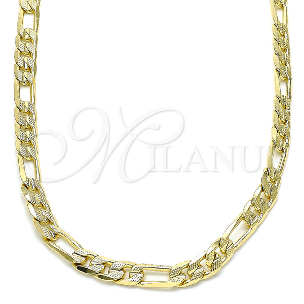 Gold Filled Necklace — Basic Necklace Figaro Design Polished 04. 06 MM — main product view — SKU 145318 | Oro Laminado collar — básico Necklace Figaro diseño pulido 04. 06 MM — SKU 145318
