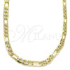 Oro Laminado Basic Necklace, Gold Filled Style Figaro Design, Polished, Golden Finish, 04.213.0252.24 (06 MM Thickness, 24 Inches Length)