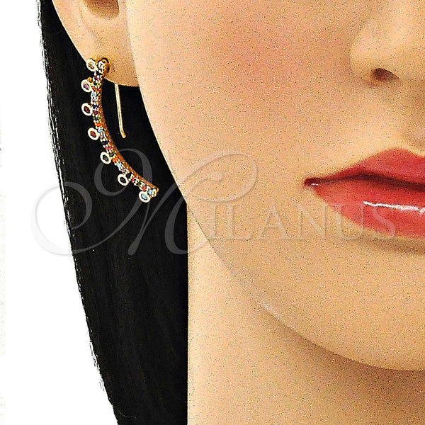 Gold Filled Ring — Earcuff with Multicolor Cubic Zirconia Polished 02. — alternate product view — SKU 145322 | Oro Laminado anillo — Earcuff with Multicolor Cubic Zirconia pulido 02. — SKU 145322