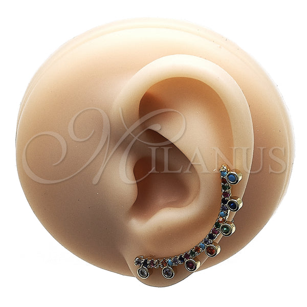 Gold Filled Ring — Earcuff with Multicolor Cubic Zirconia Polished 02. — main product view — SKU 145322 | Oro Laminado anillo — Earcuff with Multicolor Cubic Zirconia pulido 02. — SKU 145322