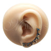 Oro Laminado Earcuff, Gold Filled Style with Multicolor Cubic Zirconia, Polished, Golden Finish, 02.210.0626