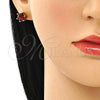 Oro Laminado Earcuff, Gold Filled Style with Multicolor Cubic Zirconia, Polished, Golden Finish, 02.210.0627