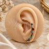Oro Laminado Earcuff, Gold Filled Style with Multicolor Cubic Zirconia, Polished, Golden Finish, 02.210.0627