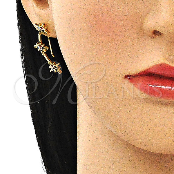 Gold Filled Ring — Earcuff with Multicolor Micro Pave Polished 02. — alternate product view — SKU 145328 | Oro Laminado anillo — Earcuff with Multicolor Micro Pave pulido 02. — SKU 145328
