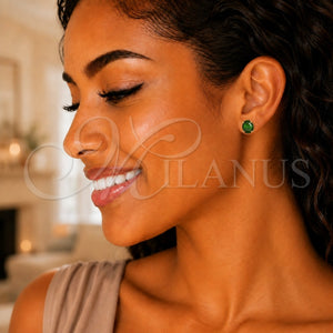 Gold Filled Ring — Stud Earring with Green Cubic Zirconia Polished 5. — main product view — SKU 145335 | Oro Laminado anillo — Stud Earring with Green Cubic Zirconia pulido 5. — SKU 145335