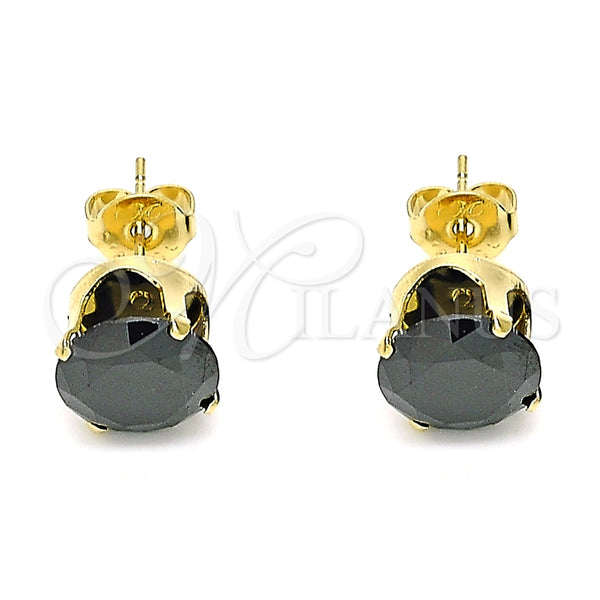 Gold Filled Ring — Stud Earring with Black Cubic Zirconia Polished 5. — alternate product view — SKU 145336 | Oro Laminado anillo — Stud Earring with negro Cubic Zirconia pulido 5. — SKU 145336