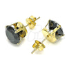 Gold Filled Ring — Stud Earring with Black Cubic Zirconia Polished 5. — alternate product view — SKU 145336 | Oro Laminado anillo — Stud Earring with negro Cubic Zirconia pulido 5. — SKU 145336