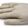 Oro Laminado Mens Ring, Gold Filled Style with White Cubic Zirconia, Polished, Golden Finish, 01.283.0027.11 (Size 11)