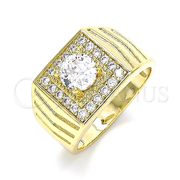 Gold Filled Ring — Mens Ring with White Cubic Zirconia Polished 01. — main product view — SKU 145350 | Oro Laminado anillo — Mens Ring with blanco Cubic Zirconia pulido 01. — SKU 145350