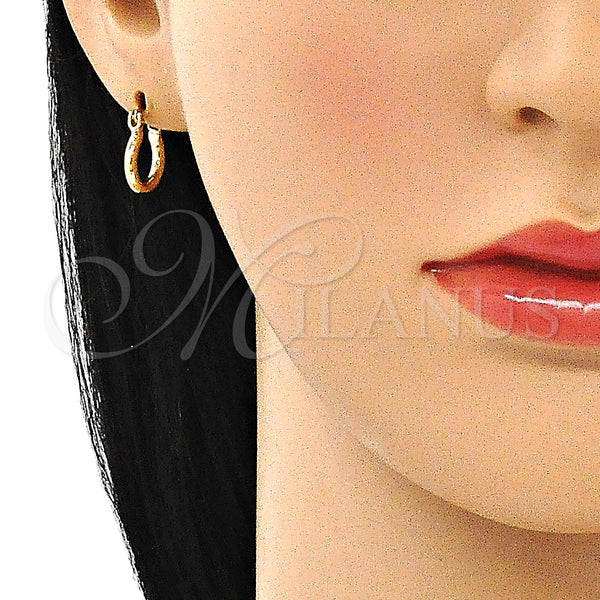 Gold Filled Hoop Earrings — Small Hoop Polished 5. — alternate product view — SKU 145360 | Oro Laminado aretes de aro — Small Hoop pulido 5. — SKU 145360
