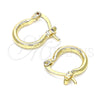 Oro Laminado Small Hoop, Gold Filled Style Polished, Golden Finish, 5.134.014.12