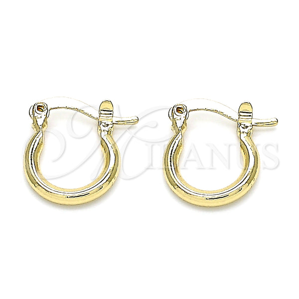 Gold Filled Hoop Earrings — Small Hoop Polished 5. — main product view — SKU 145360 | Oro Laminado aretes de aro — Small Hoop pulido 5. — SKU 145360