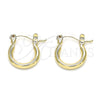 Oro Laminado Small Hoop, Gold Filled Style Polished, Golden Finish, 5.134.014.12